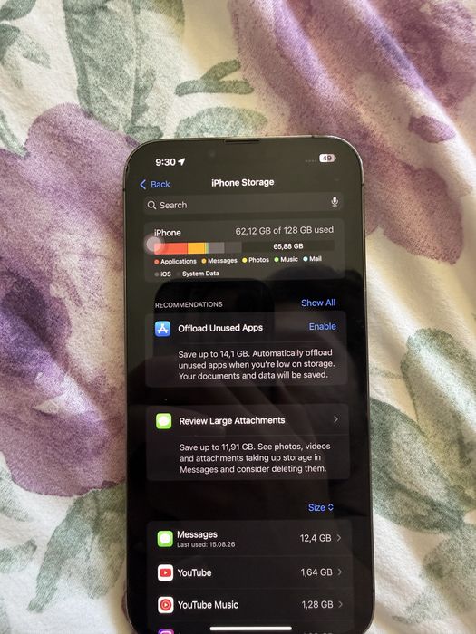 Iphone 13 pro max 128gb 77% battery