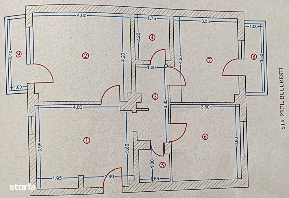 Vand ap cu 3 camere str. Bucuresti - Mircea Voda
