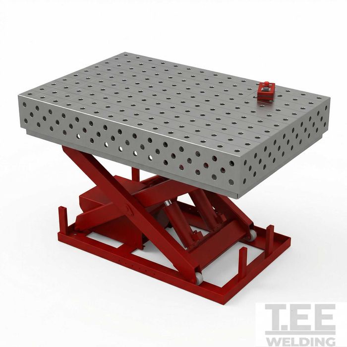Заваръчна маса ProWeld INOX 1500×1000 мм-хидравлична повдигаща система