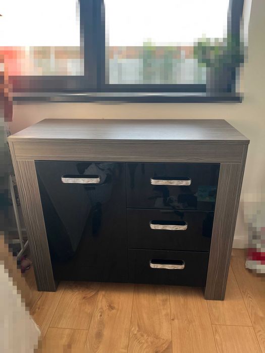 Comodă modernă gri cu sertare