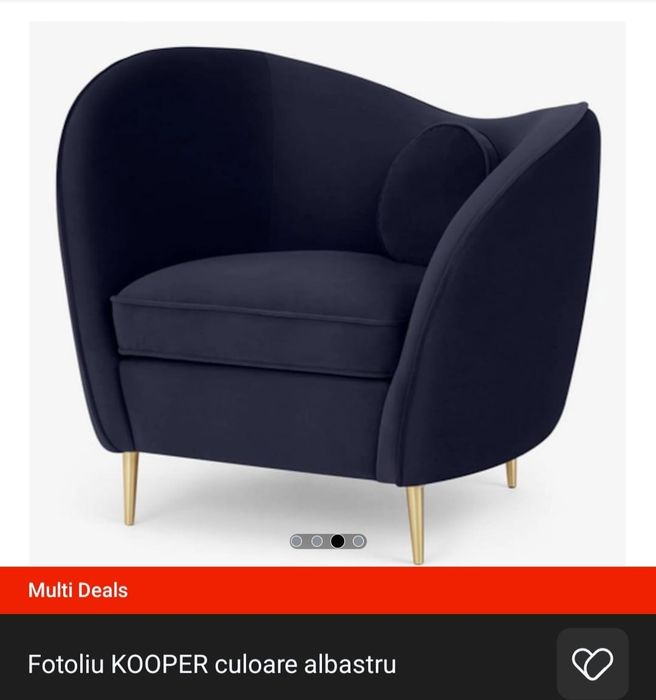Fotoliu NOU (Kooper) culoare albastru