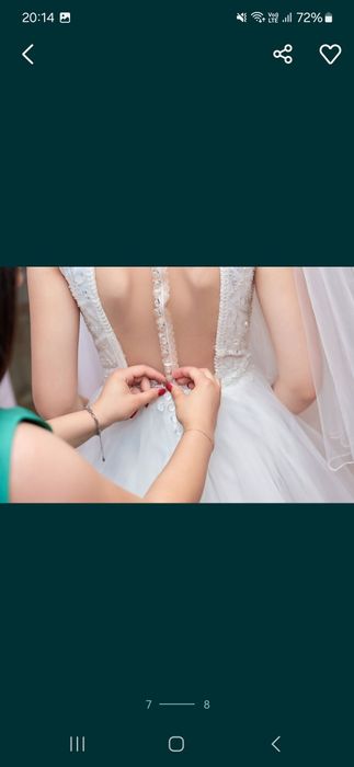 Vând rochie de mireasa făcută pe comanda