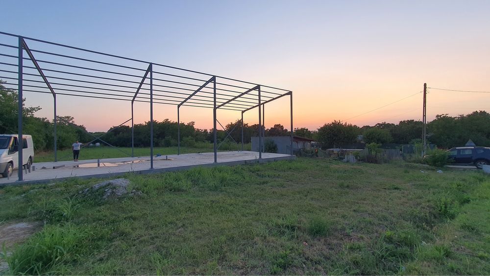 Hala metalica demontabila pentru logistica, utilaje, grajd, cereale