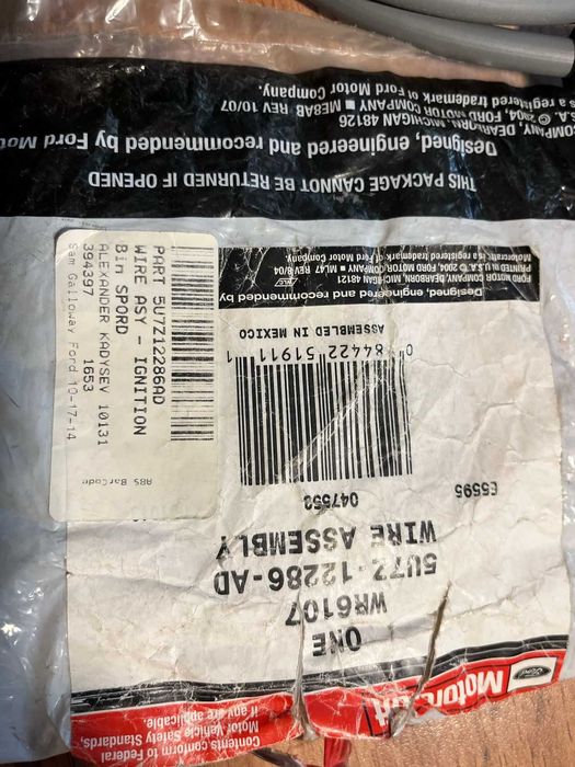 Провод свечи зажигания motorcraft