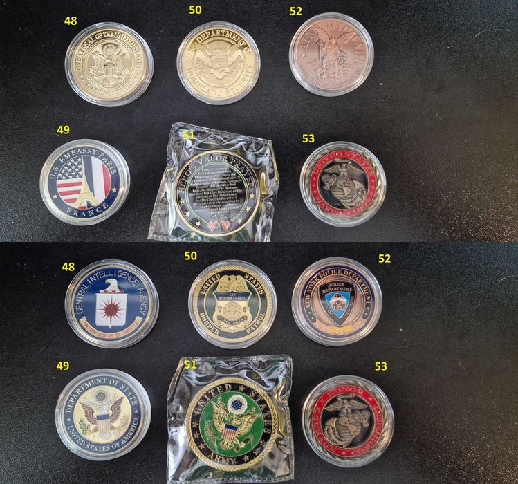 Колекционерски монети ФБР ЦРУ CIA NSA FBI масони police Германия поли