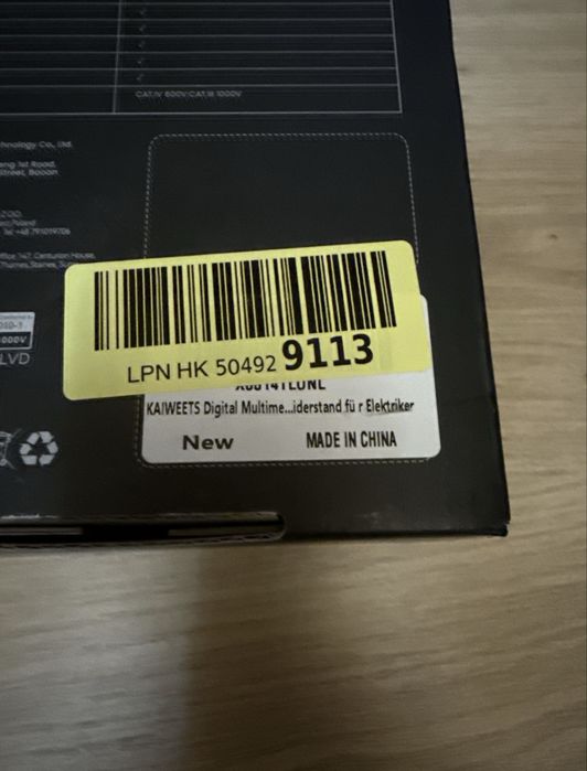 Incarcator Kaiweets HT118A Multimetru Digital True RMS 6000 Counts Tester Voltmetru Ampermetru Ohmmetru NCV Auto Range Profesional