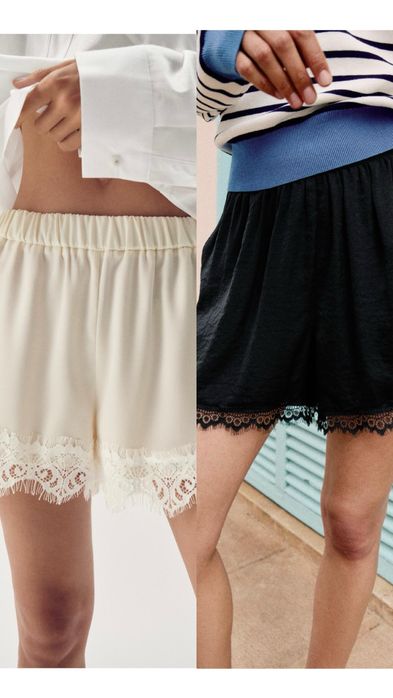 Къси сатенирани панталони ZARA