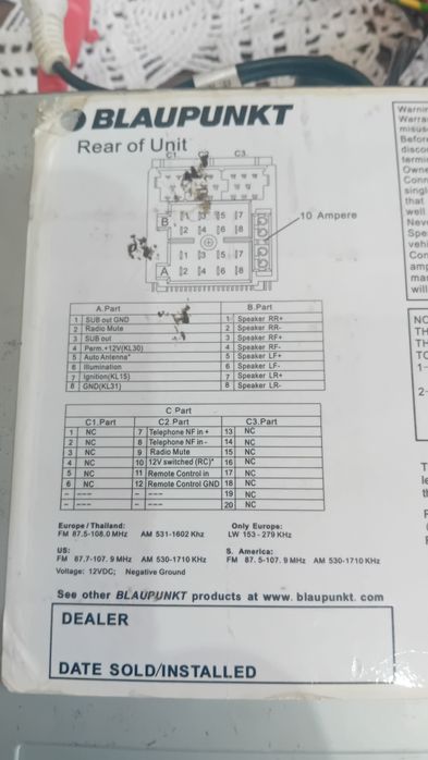 Авто сиди плеър за кола Blaupunkt