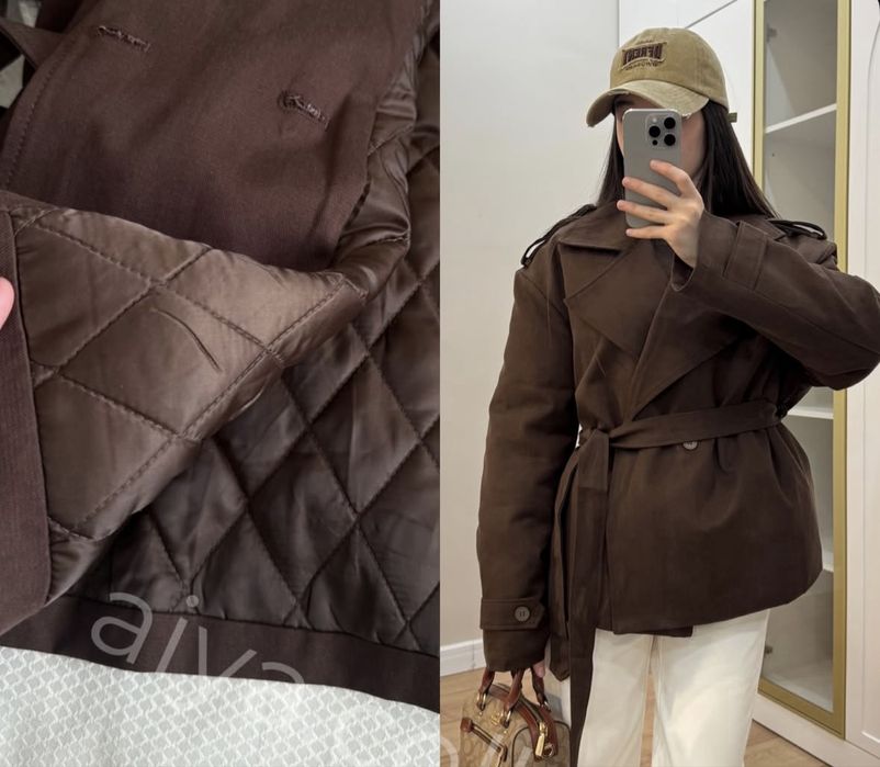 Стильный укороченный тренч (утепленный вариант)