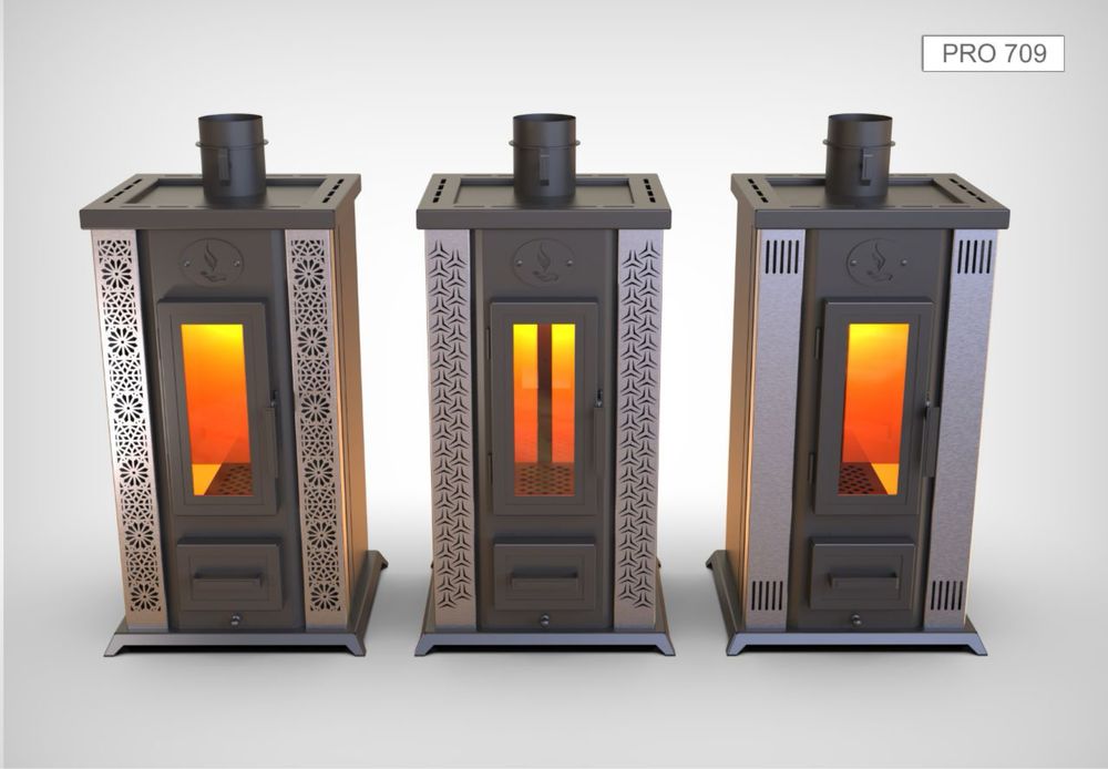Печь-камин PRO-709,печка,пиширмок,отопление,котёл,обогрев,