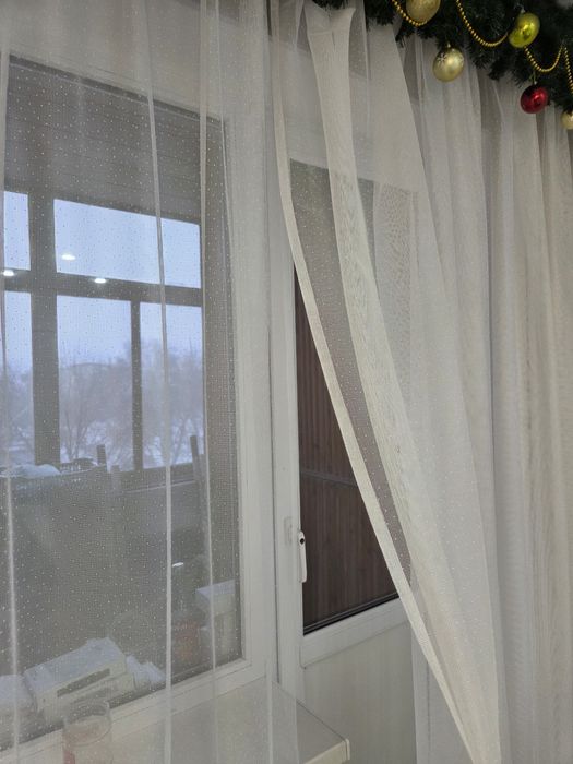 Тюль, 7 м.  Сетка. Не требует глажки