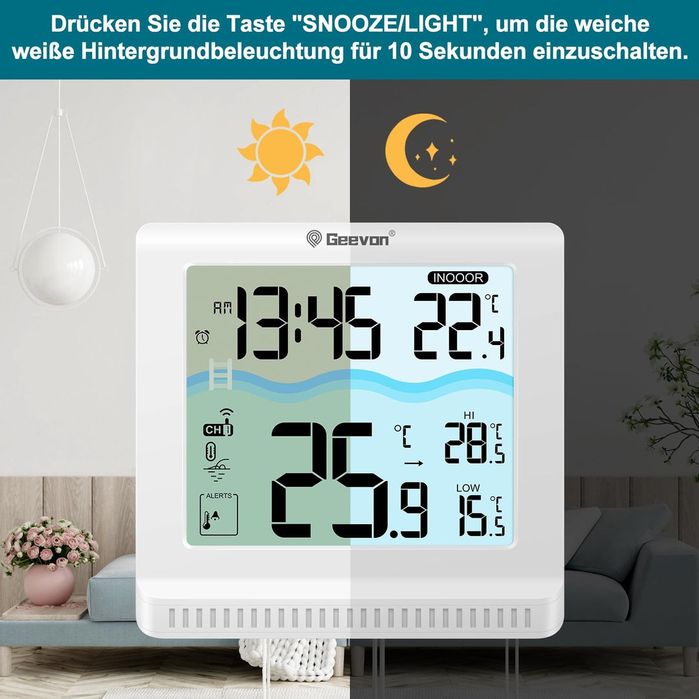 Termometru digital pentru piscina/ciubar - wireless