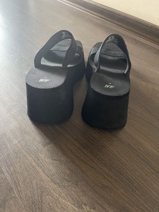 Дамски гумени чехли на платформа, чехли на платформа H&M