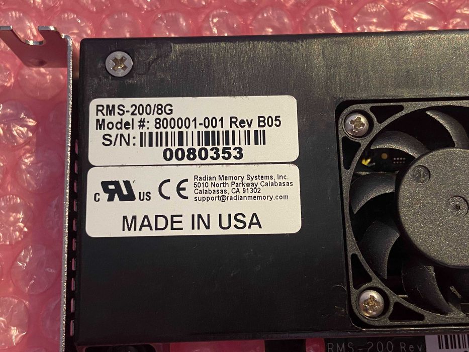 Radian RMS-200 8G – Високопроизводителен SSD ускорител NVRAM