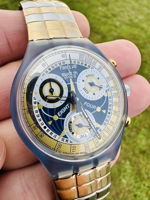 Ceas colectie Swatch Chrono La Reine Prochaine (SCN114) din 1994