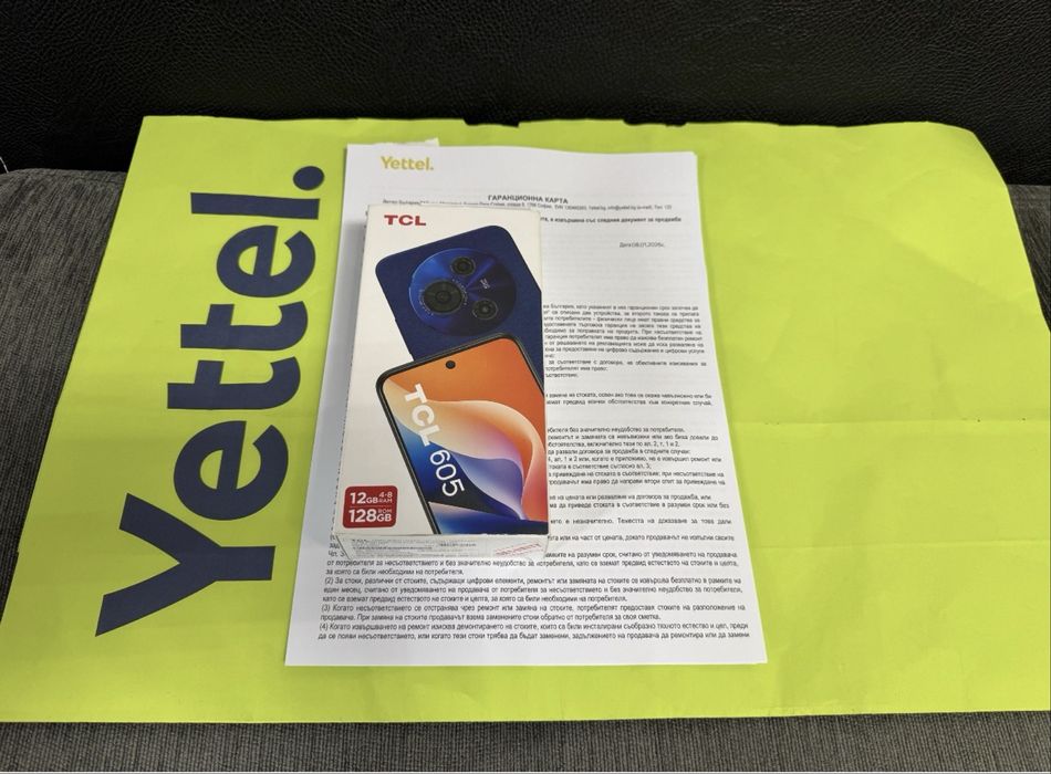 ЧИСТО НОВ 128GB 128GB TCL 605 Yettel Гаранция 2029г. Black