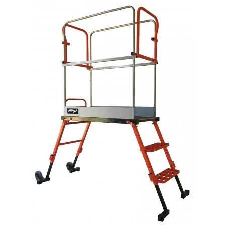 Лека подвижна индивидуална платформа с предпазни парапети