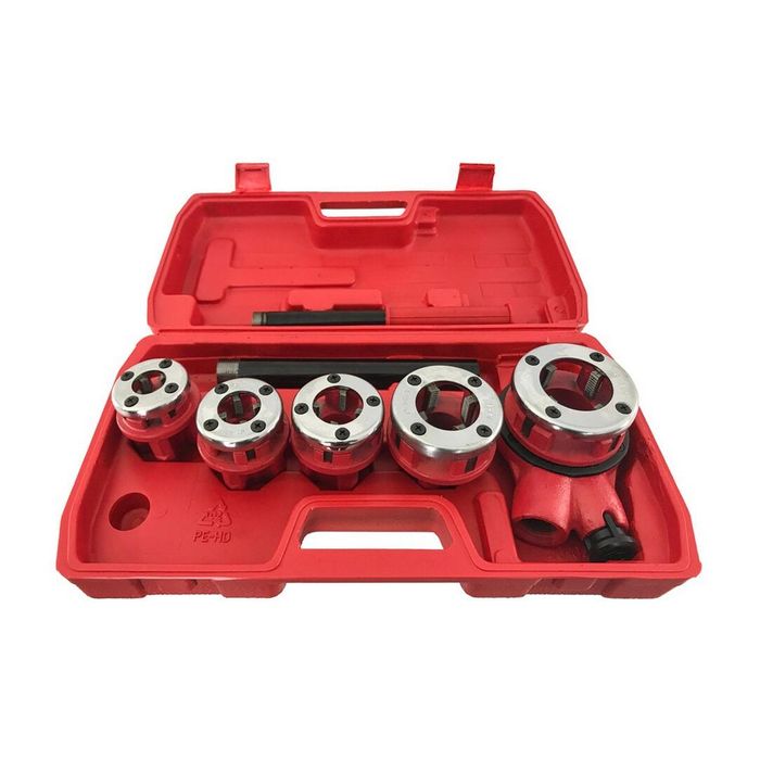 Trusa filetat tevi 3/8", 1/2", 3/4", 1", 1-1/4", 5 piese, Verke