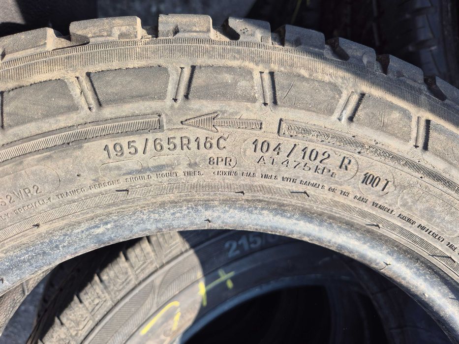 2 Anvelope M+S - 195/65/16C - Michelin - Stare F BUNA - DOT 2021 !