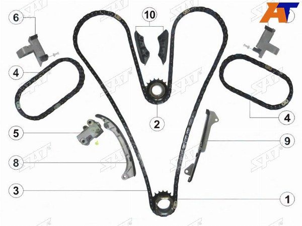 Комплект цепи ГРМ  Toyota Camry