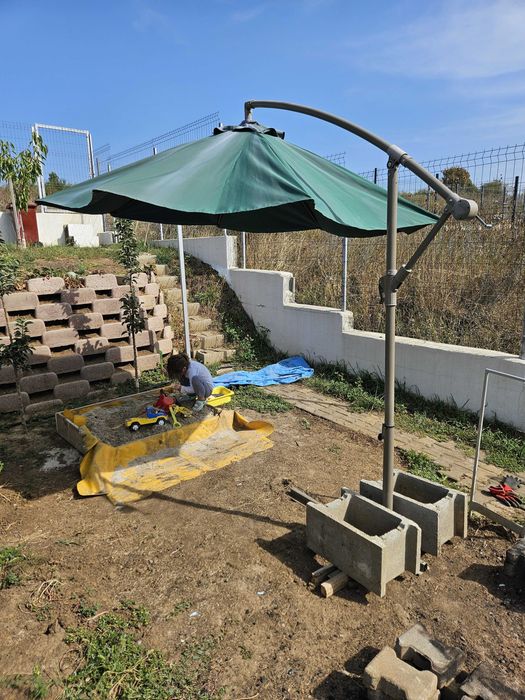 Umbrela profesionala de soare pentru terasa / gradina + Greutati metalice