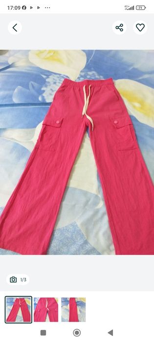 Брюки лён, для девочек,рост 140-146