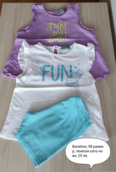 Летни дрешки, момиче, рокля зайче, 98 размер