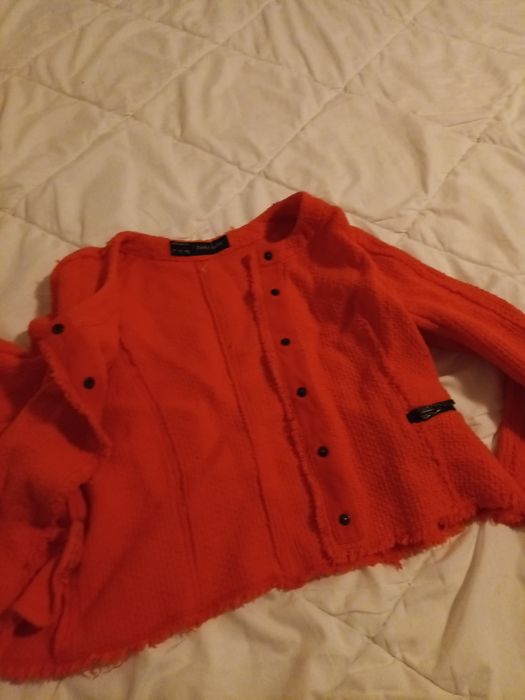 Sacou portocaliu Zara de femei marimea M