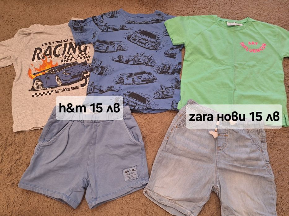 H&M летни дрехи и бански 110/116 jurassic,  pokemon , hot wheels