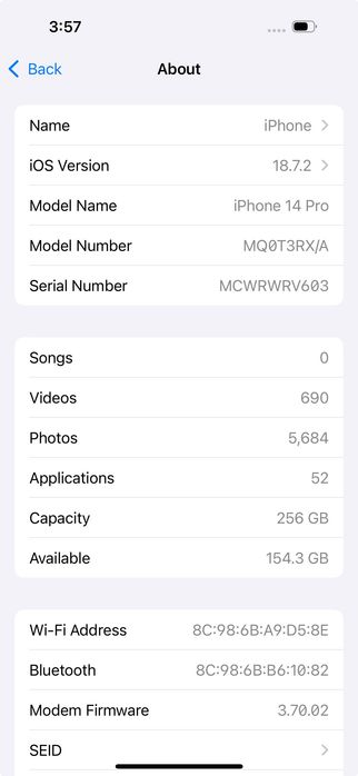 Iphone 14 pro 256gb