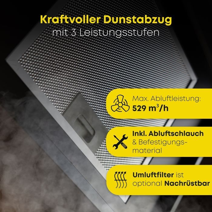 Нов диагонален аспиратор за комин Bomann DU 7605 G Черен