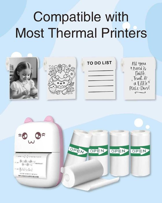 Role adezive mini imprimante, VALA, set 5, latime 57mm