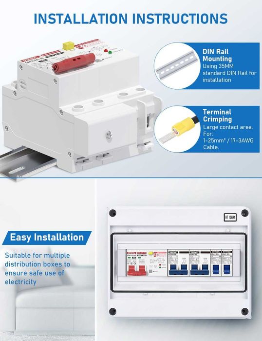 Intrerupator Diferential Protectie circuit 15A 30mA
