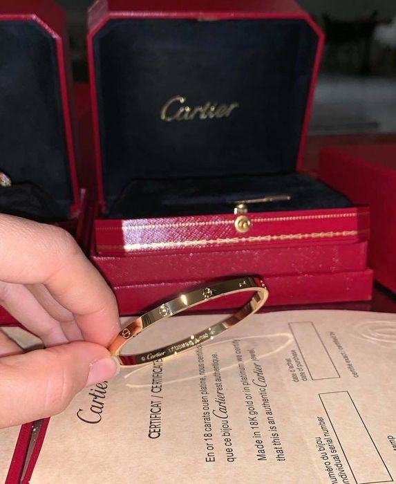 Позлатени гривни Cartier Love SM  - 750 / 18K