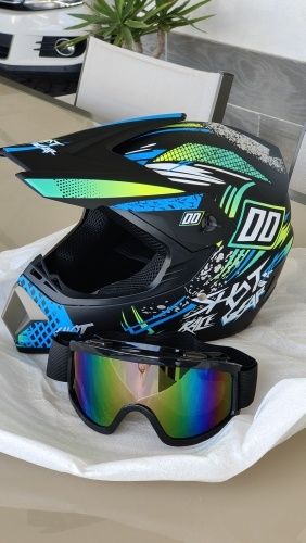 Cască moto off-road / cross / enduro, Casca de motocicleta, exterior off-road L sau XL + Ochelari Cadou