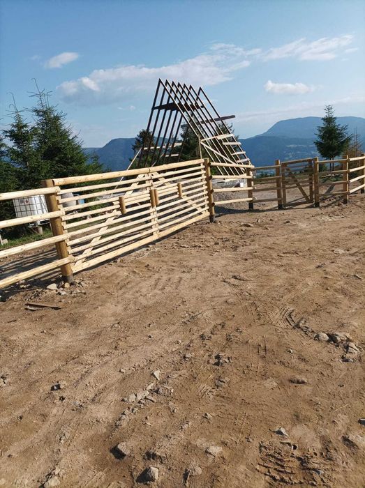 Gard din lemn rotund rustic tratat! - TIP RANCH AMERICAN - BARE