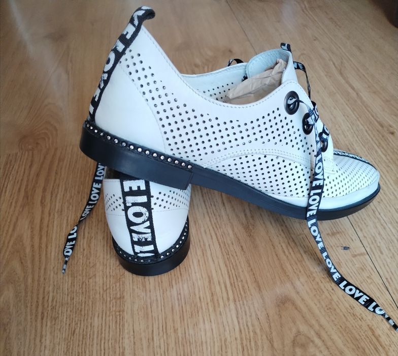 Дамски летни обувки естествена кожа