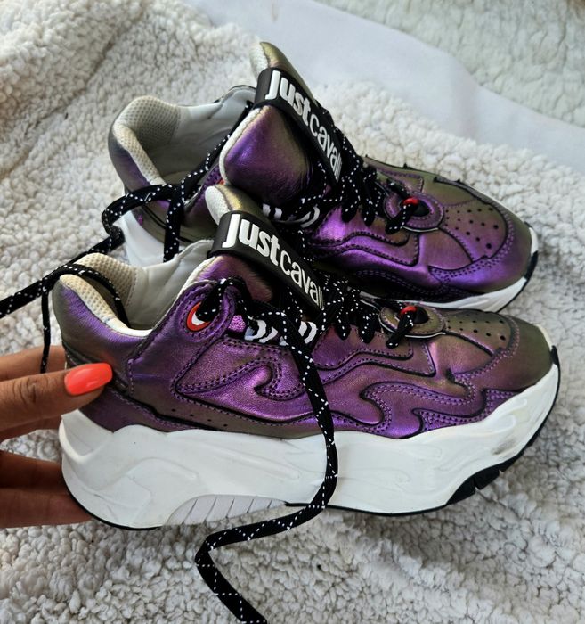 Just Cavalli  оригинални дамски сникърси естествена кожахамелеон 37/38