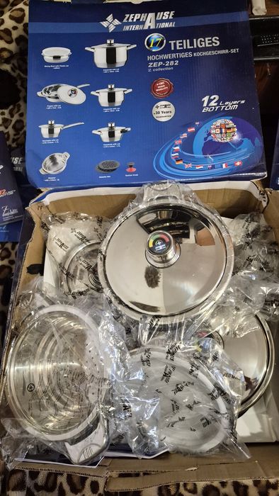 Set de si oale pentru  gatit inox Zephause Zep-282