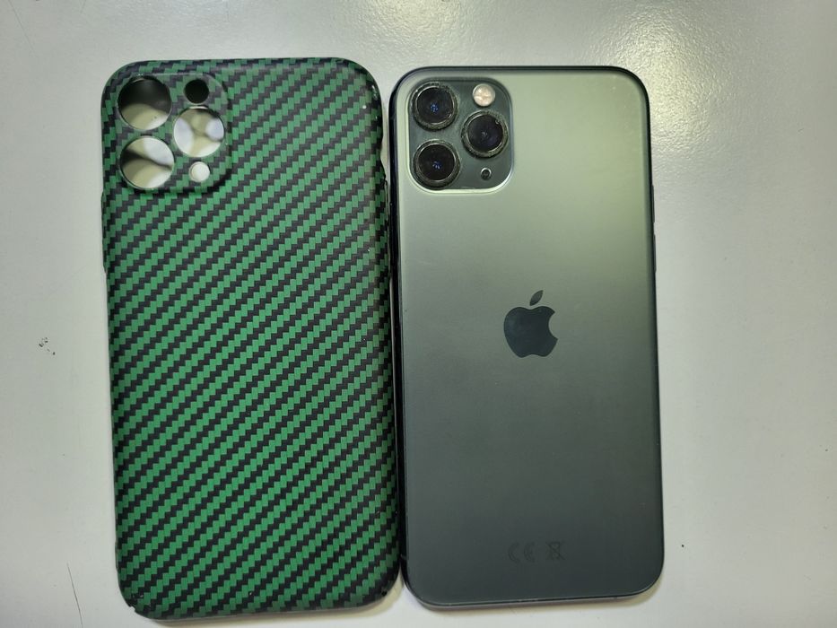 iPhone 11 Pro Green Impecabil ca Nou Poze Reale Husa Carbon