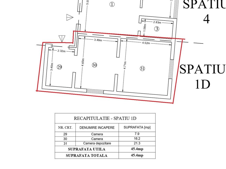 Spatiu de birouri sau depozitare. Ultracentral. 45mp. Comision 0