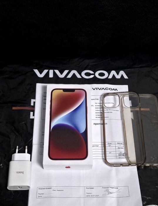 128GB iPhone 14 Plus + Vivacom Гаранция 2025г. Product Red | Червен