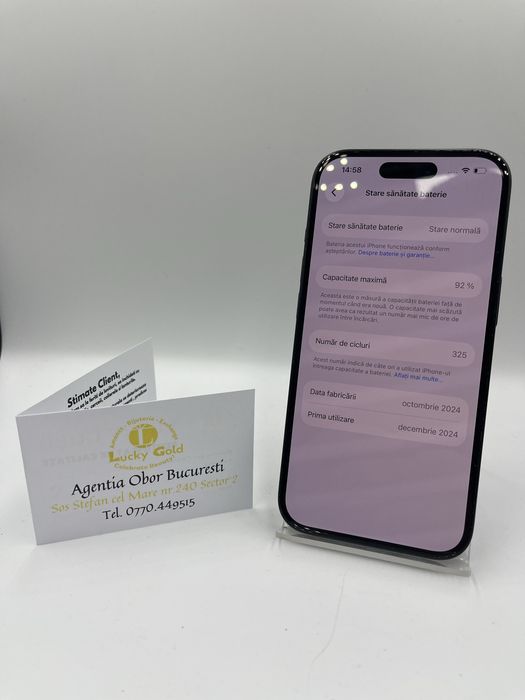 Iphone 15 128GB/92% Baterie FACTURA/GARANTIE #53068