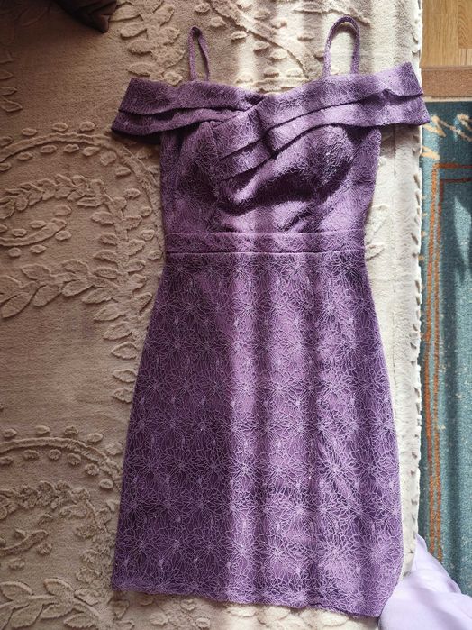 Страхотна лилава официална рокля