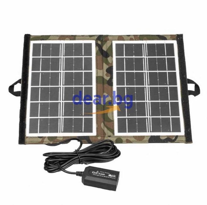 Преносим сгъваем соларен панел с мобилна батерия CCLAMP