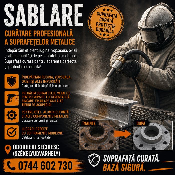 Sablare  piese metalice