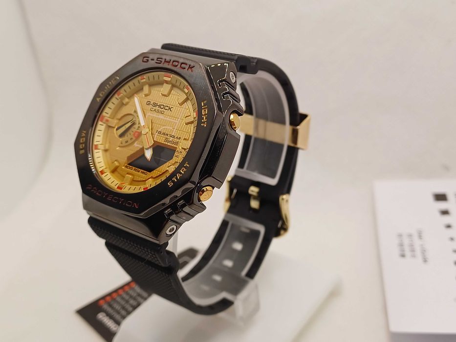 Ceas Sport Casio g shock GMb 2100rh 1a, Metal Gun-Gold .Nou, Garantie 2ani