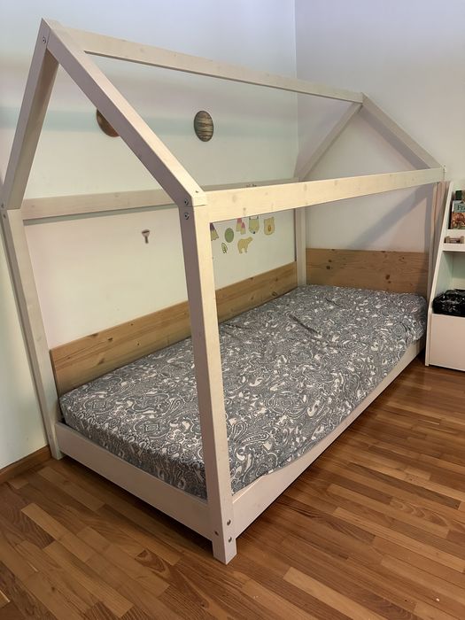 Pat copii tip montesori, casuta, cabana
