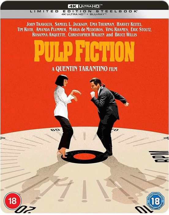 PULP FICTION – Limited Edition Steelbook 4K Ultra HD + Blu-ray Sigilat