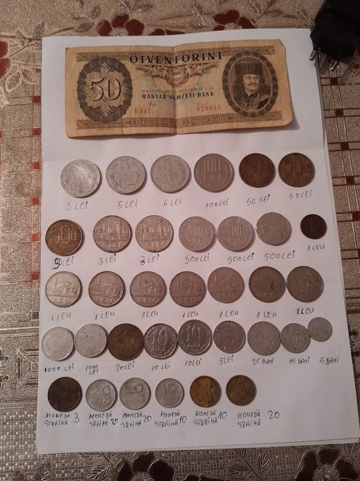 Monede și bancnota - detaliile pe poza